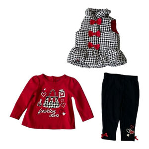Kids Headquarters infant girls 3 pc set, size 12 months